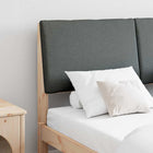 Upholstered Headboard Dark Grey 160 cm Solid Pine Wood