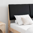 Upholstered Headboard Black 160 cm Solid Pinewood