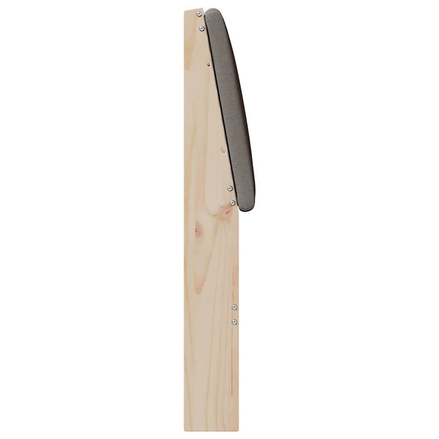 Gestoffeerd hoofdbord Taupe 160 cm Massief grenenhout