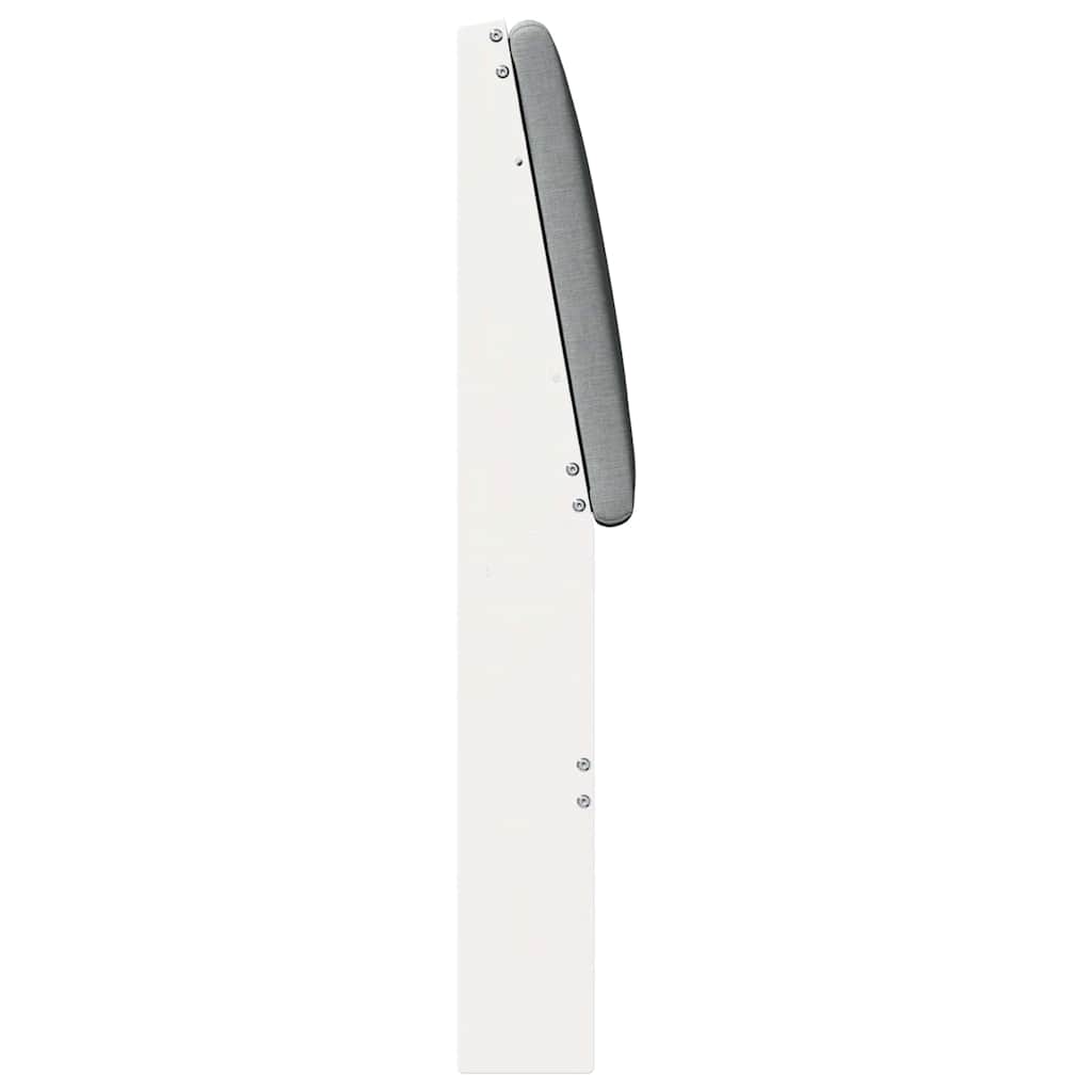 Gestoffeerd hoofdbord Lichtgrijs 150 cm Massief grenenhout