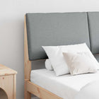Upholstered headboard Light grey 140 cm Solid pine wood