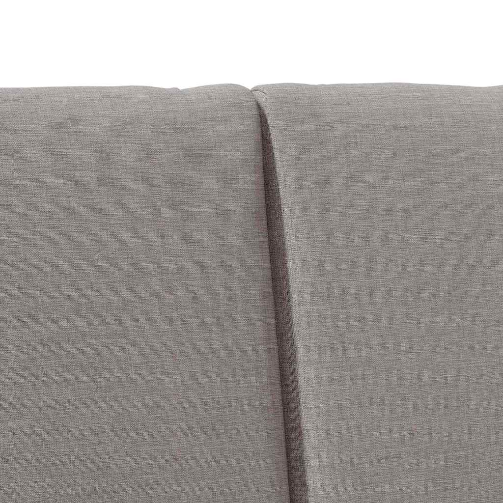 Gestoffeerd hoofdbord Taupe 140 cm Massief grenenhout