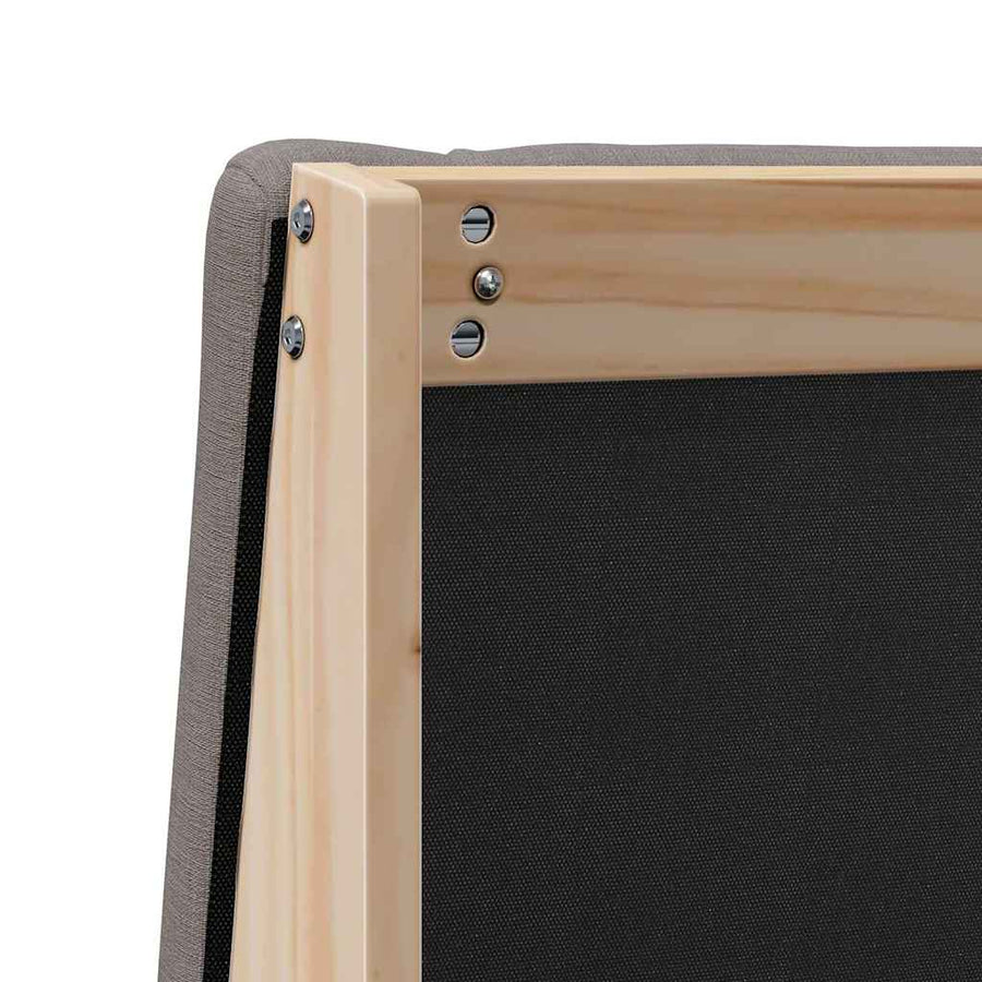Gestoffeerd hoofdbord Taupe 140 cm Massief grenenhout