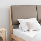 Upholstered Headboard Taupe 140 cm Solid Pine
