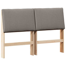 Gestoffeerd hoofdbord Taupe 140 cm Massief grenenhout