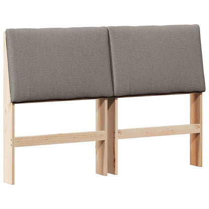 Gestoffeerd hoofdbord Taupe 140 cm Massief grenenhout