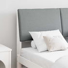 Upholstered headboard Light grey 140 cm Solid pine wood