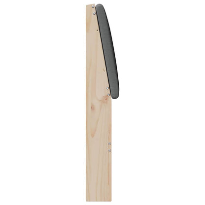 Gestoffeerd hoofdbord Donkergrijs 135 cm Massief grenenhout
