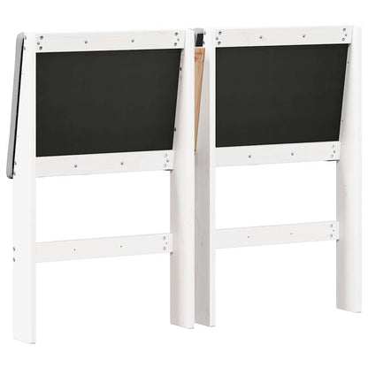 Gestoffeerd hoofdbord Lichtgrijs 135 cm Massief grenenhout