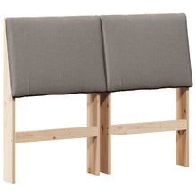 Gestoffeerd hoofdbord Taupe 120 cm Massief grenenhout