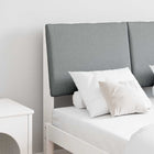 Upholstered Headboard Light Grey 120 cm Solid Pine