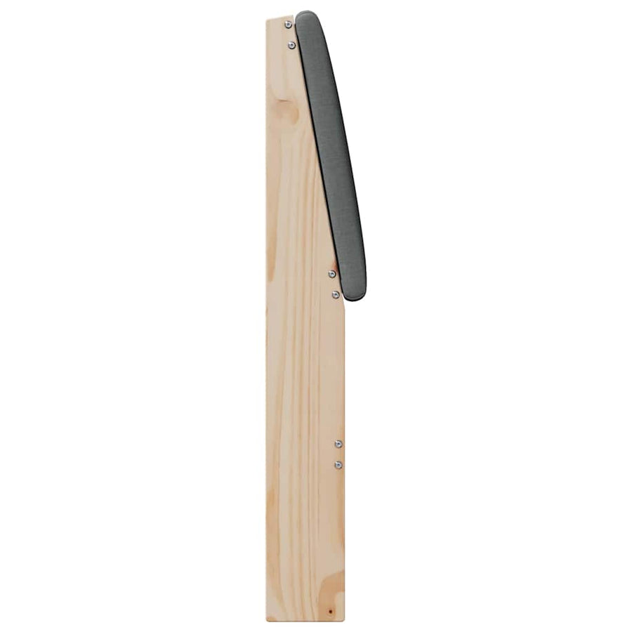 Gestoffeerd hoofdbord Donkergrijs 100 cm Massief grenenhout