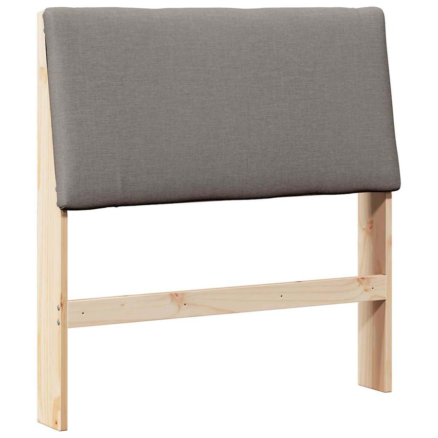 Gestoffeerd hoofdbord Taupe 100 cm Massief grenenhout