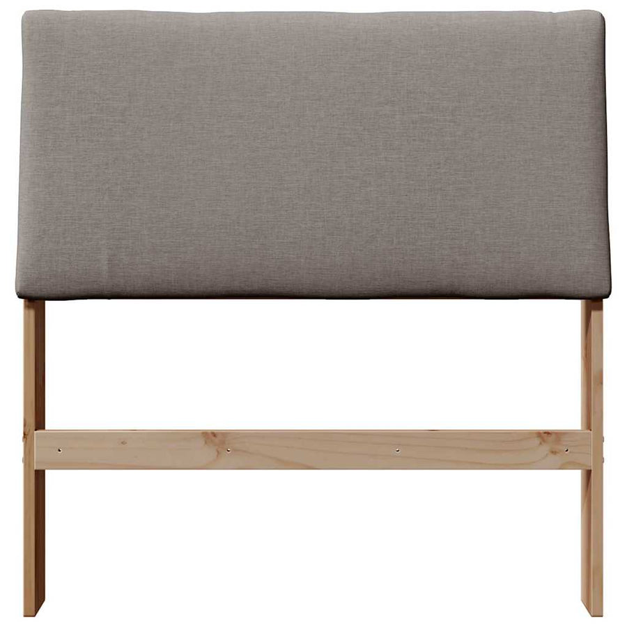 Gestoffeerd hoofdbord Taupe 100 cm Massief grenenhout