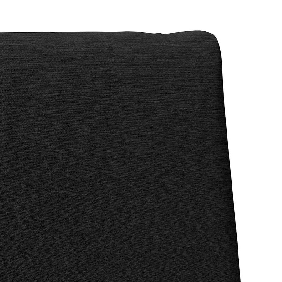 Gestoffeerd hoofdbord Zwart 90 cm Massief grenenhout