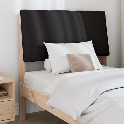 Gestoffeerd hoofdbord Zwart 90 cm Massief grenenhout