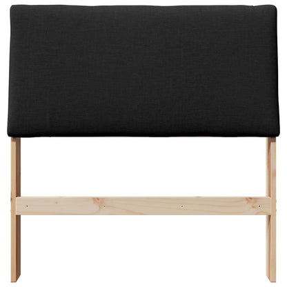 Gestoffeerd hoofdbord Zwart 90 cm Massief grenenhout