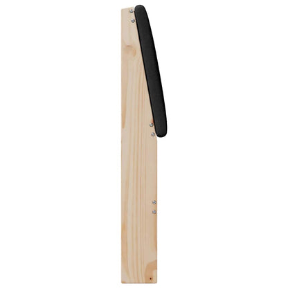Gestoffeerd hoofdbord Zwart 90 cm Massief grenenhout