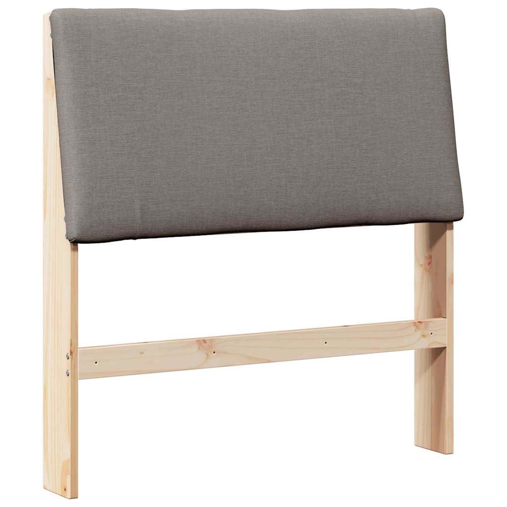 Gestoffeerd hoofdbord Taupe 90 cm Massief grenenhout