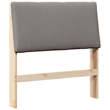 Gestoffeerd hoofdbord Taupe 90 cm Massief grenenhout
