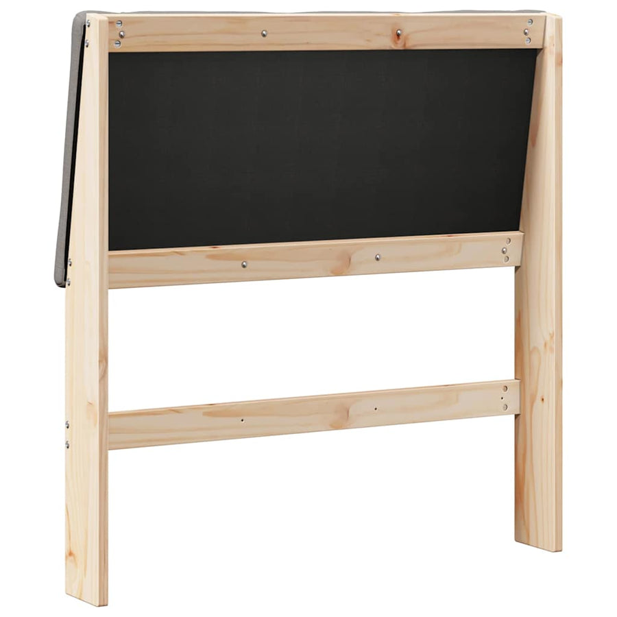 Gestoffeerd hoofdbord Taupe 90 cm Massief grenenhout