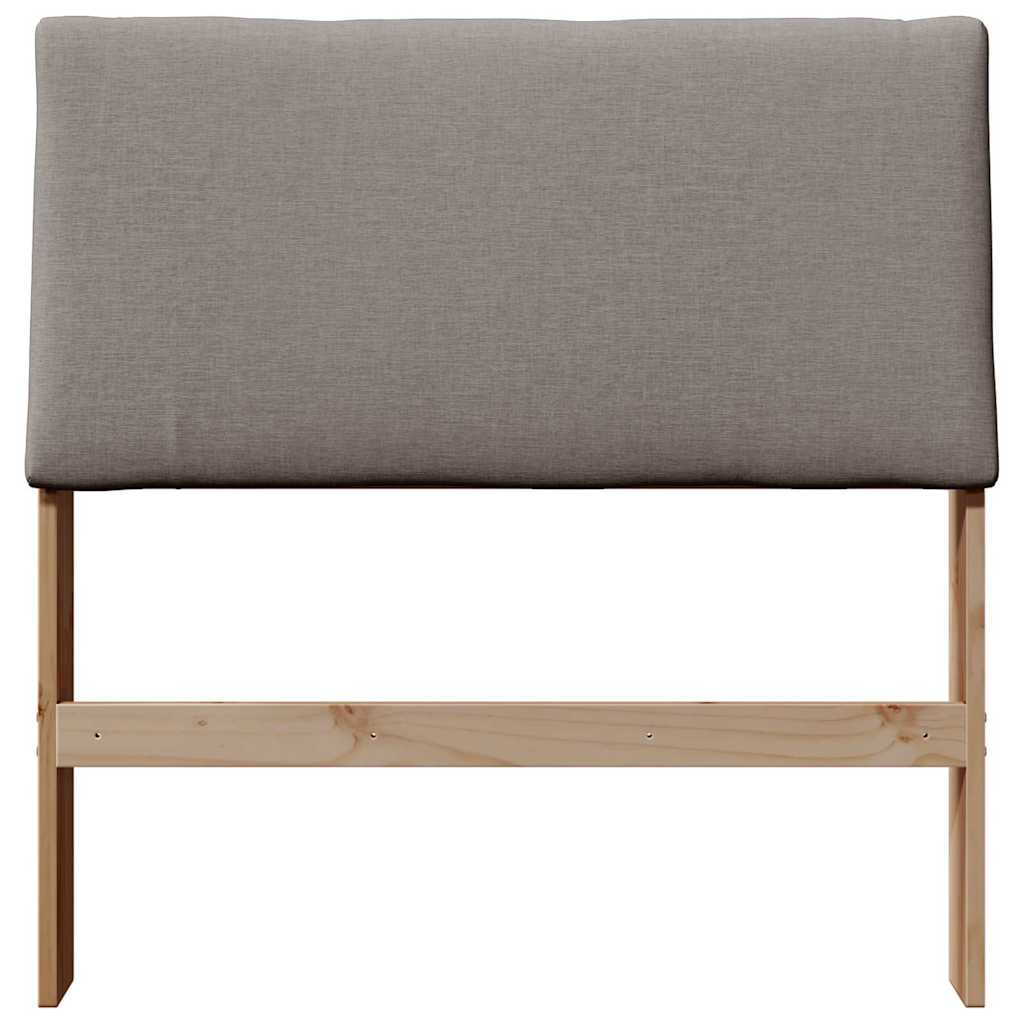 Gestoffeerd hoofdbord Taupe 90 cm Massief grenenhout