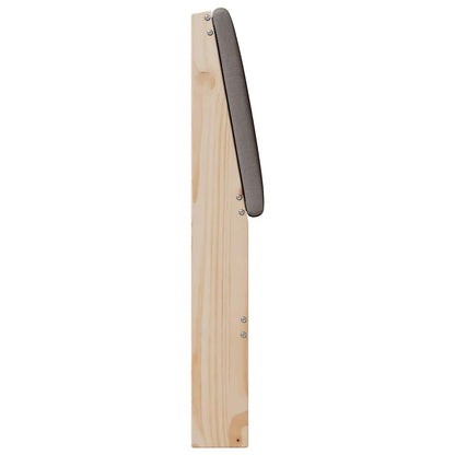 Gestoffeerd hoofdbord Taupe 90 cm Massief grenenhout