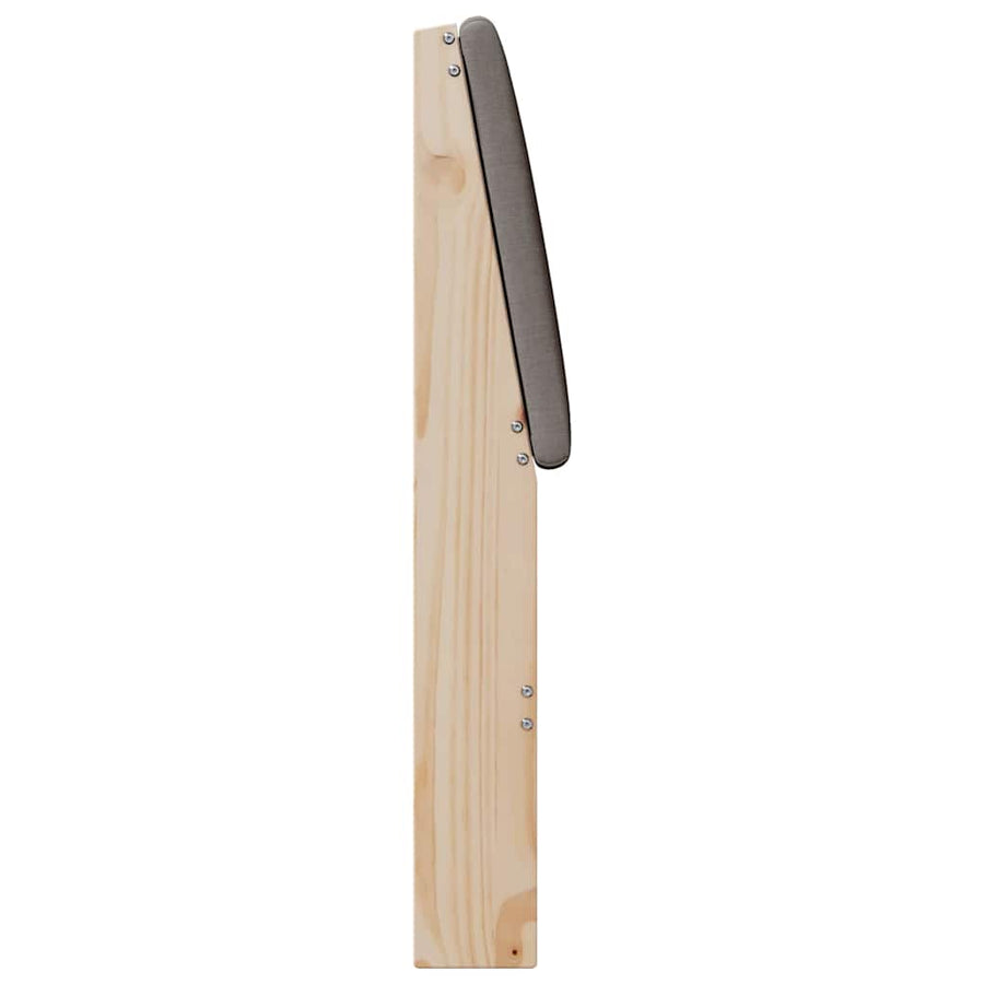 Gestoffeerd hoofdbord Taupe 90 cm Massief grenenhout