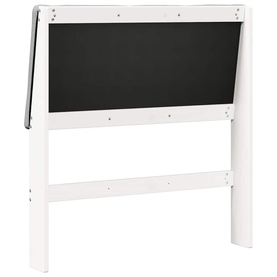 Gestoffeerd hoofdbord Lichtgrijs 90 cm Massief grenenhout