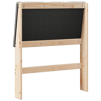 Gestoffeerd hoofdbord Taupe 80 cm Massief grenenhout