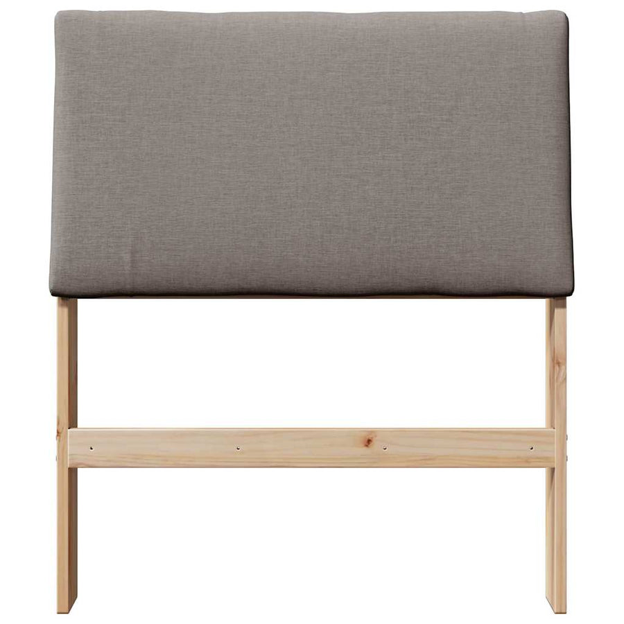 Gestoffeerd hoofdbord Taupe 80 cm Massief grenenhout