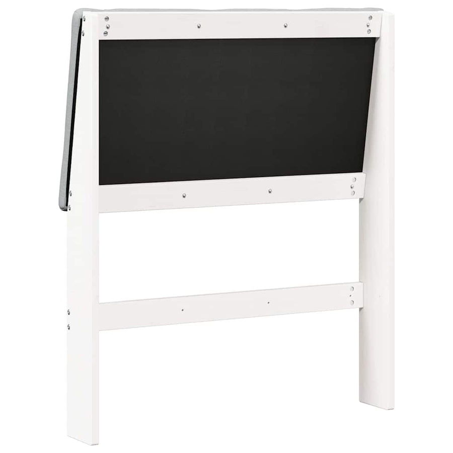Gestoffeerd hoofdbord Lichtgrijs 80 cm Massief grenenhout
