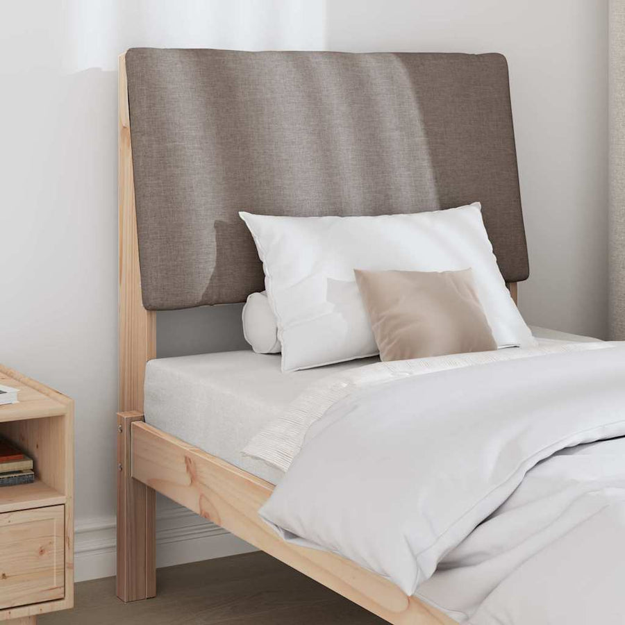 Gestoffeerd hoofdbord Taupe 75 cm Massief grenenhout