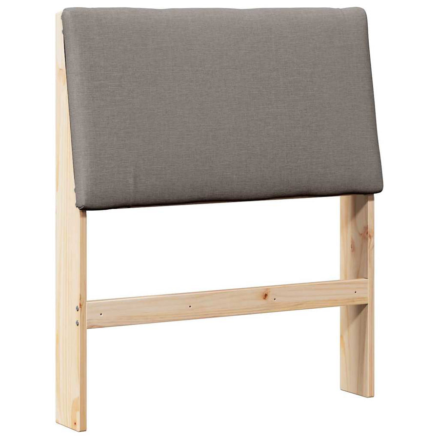 Gestoffeerd hoofdbord Taupe 75 cm Massief grenenhout