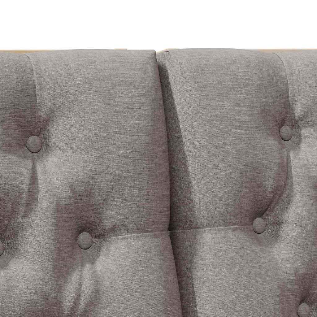 Gestoffeerd hoofdbord Taupe 200 cm Massief grenenhout