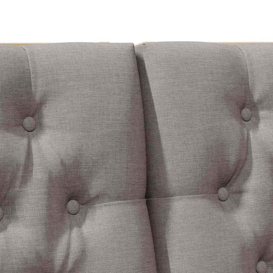 Gestoffeerd hoofdbord Taupe 200 cm Massief grenenhout