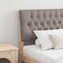 Gestoffeerd hoofdbord Taupe 200 cm Massief grenenhout