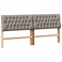Gestoffeerd hoofdbord Taupe 200 cm Massief grenenhout