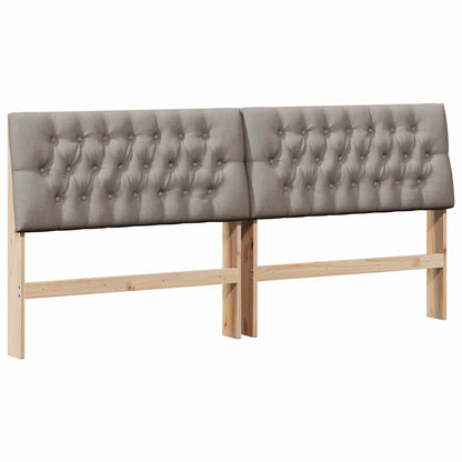 Gestoffeerd hoofdbord Taupe 200 cm Massief grenenhout