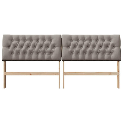 Gestoffeerd hoofdbord Taupe 200 cm Massief grenenhout