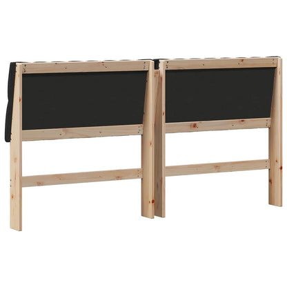 Gestoffeerd hoofdbord Zwart 180 cm Massief grenenhout