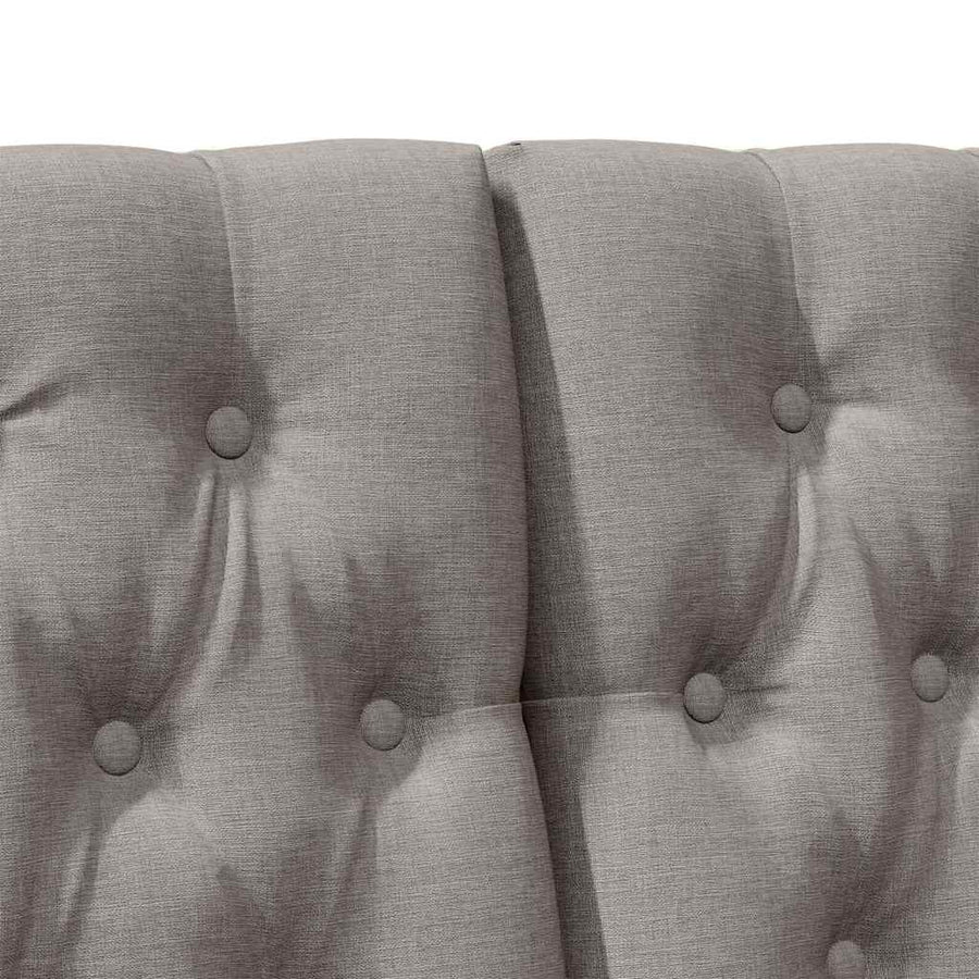 Gestoffeerd hoofdbord Taupe 180 cm Massief grenenhout