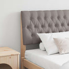 Hoofdbord 180 cm massief grenenhout taupe