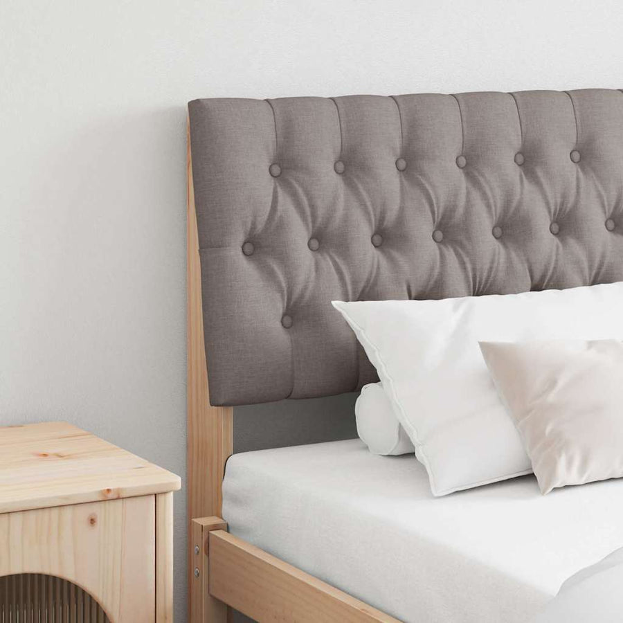 Gestoffeerd hoofdbord Taupe 180 cm Massief grenenhout