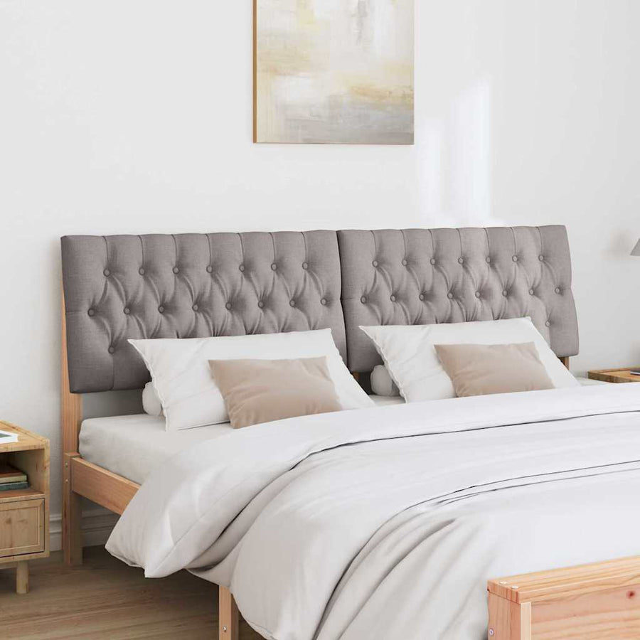 Gestoffeerd hoofdbord Taupe 180 cm Massief grenenhout