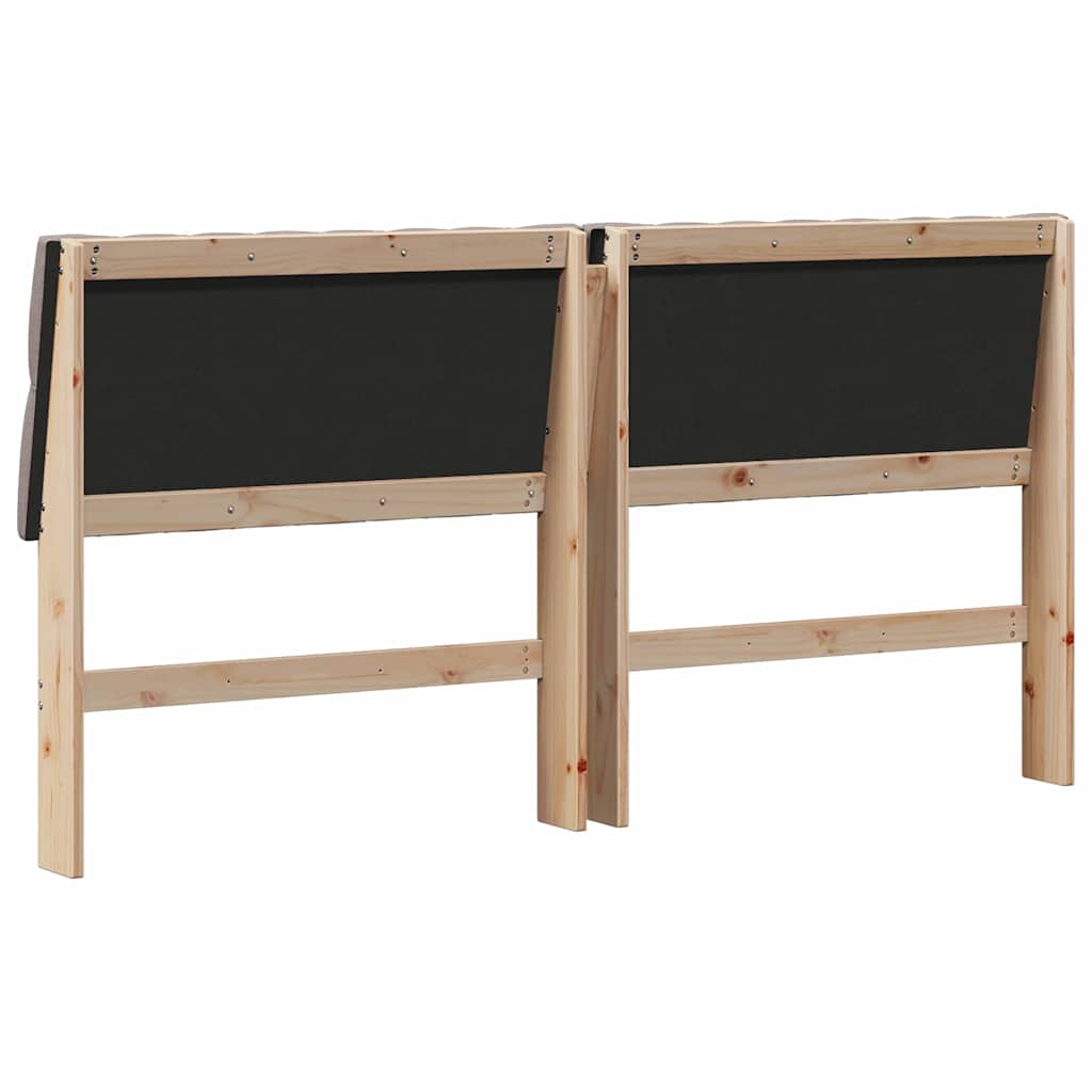 Gestoffeerd hoofdbord Taupe 180 cm Massief grenenhout