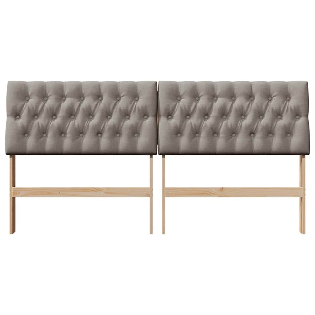Gestoffeerd hoofdbord Taupe 180 cm Massief grenenhout