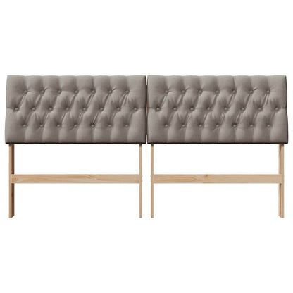 Gestoffeerd hoofdbord Taupe 180 cm Massief grenenhout