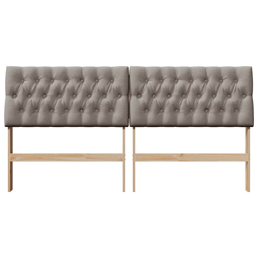 Gestoffeerd hoofdbord Taupe 180 cm Massief grenenhout
