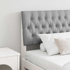 Upholstered headboard Light grey 180 cm Solid pine